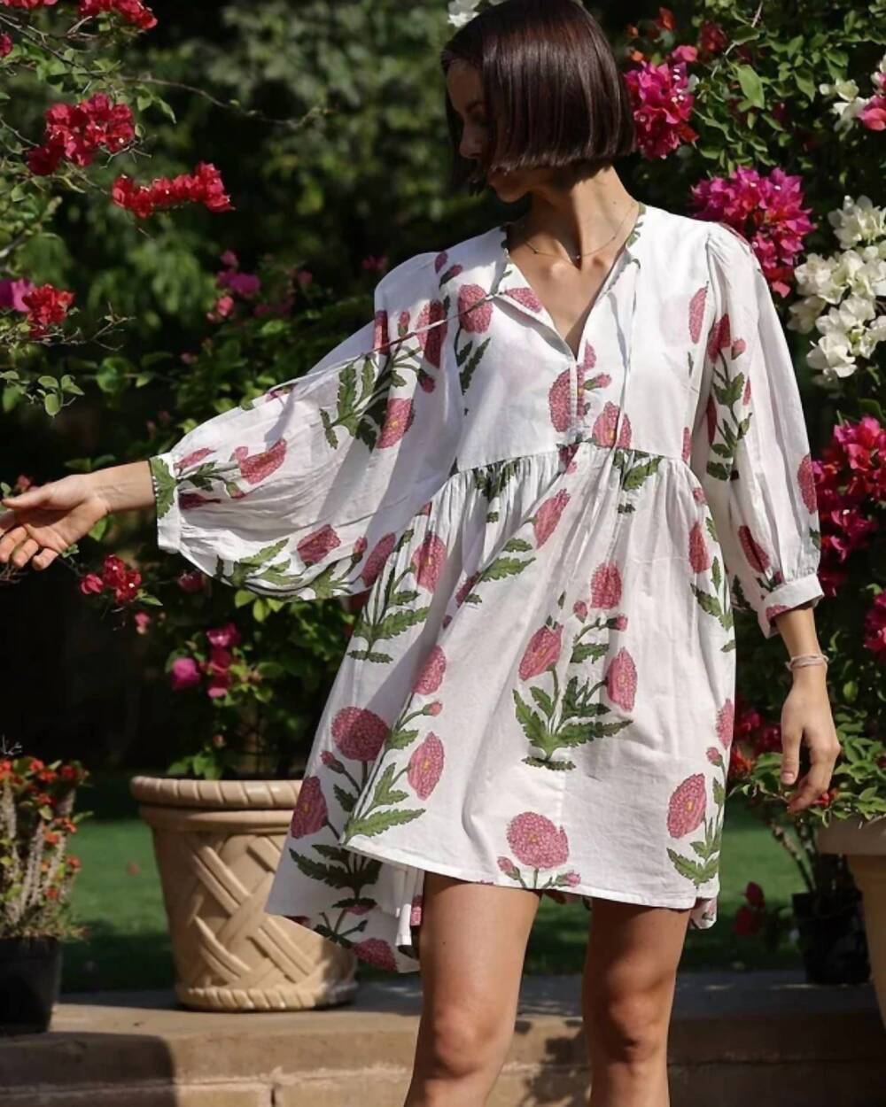 NEW Z&L EUROPE lissandra mini dress in pink floral